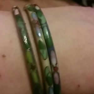 Three cloisonne bangles